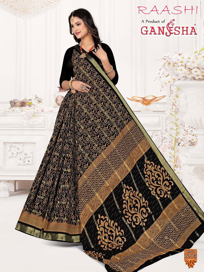 Raashi By Ganehsa 1008-1019 Daily Wear Sarees Catalog